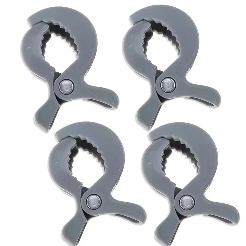 4/2PCS Baby Stroller Clamp Alligator Clip Pram Peg Portable Stroller Hook Baby Car Seat Clips Toddler Baby Stroller Accessories Oasis Select Gray 4pcs