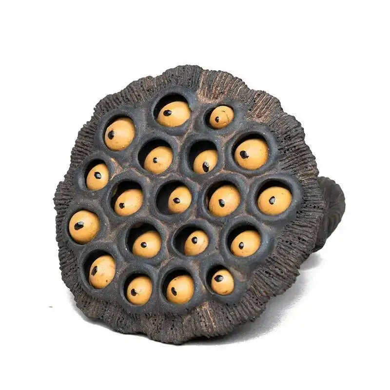 Yixing Zisha Tea Pet Lotus Pod Ornament Old Lotus Seed Sculpture Craft Tea Set Tea Ceremony Ceramic Accessories Miscellaneous Oasis Select Style One 2