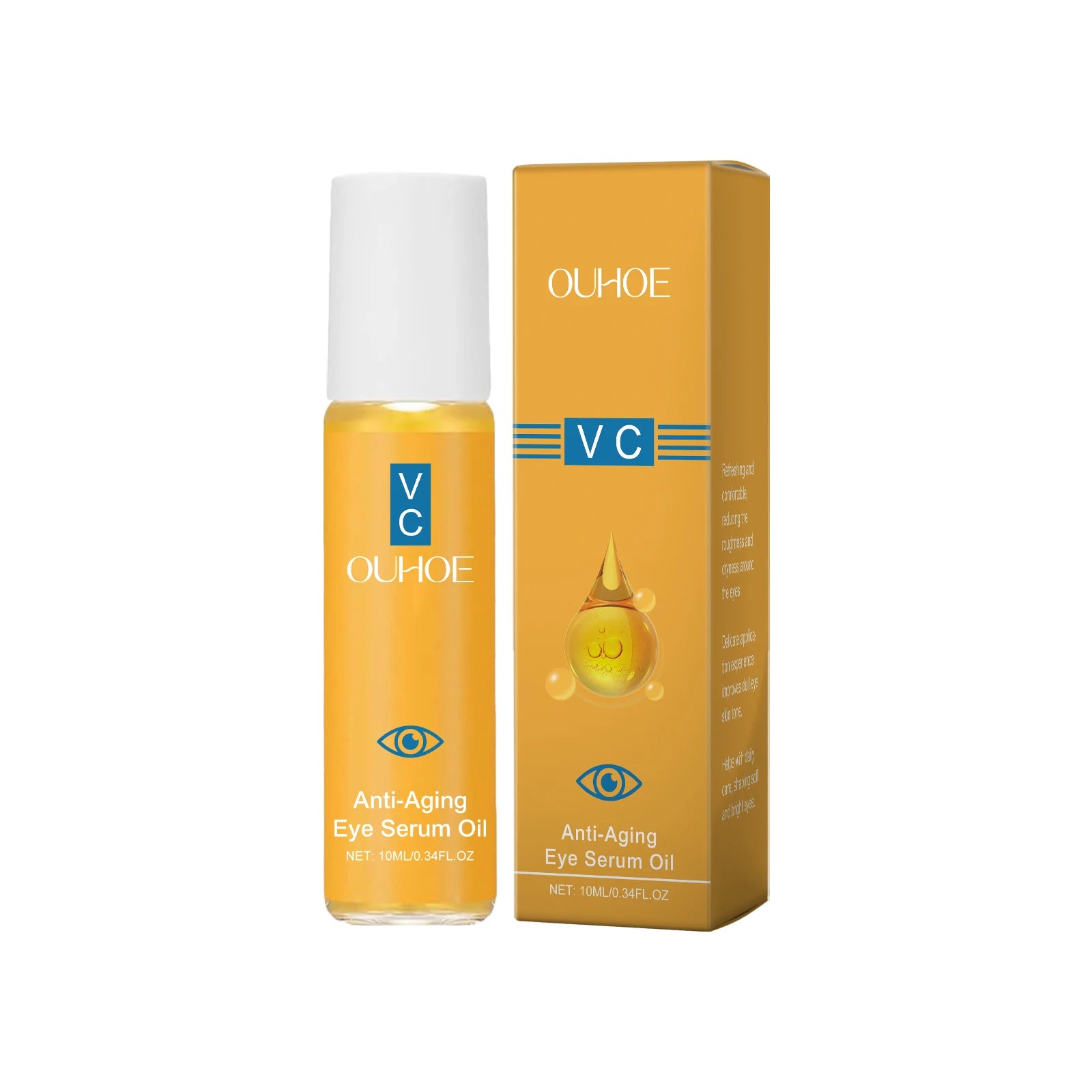 Anti Aging Eye Essence Oil Firming Brightening Reduce Wrinkle Fade Fine Lines Remove Puffiness Hydrating Smooth VC Eye Serum Oil Oasis Select