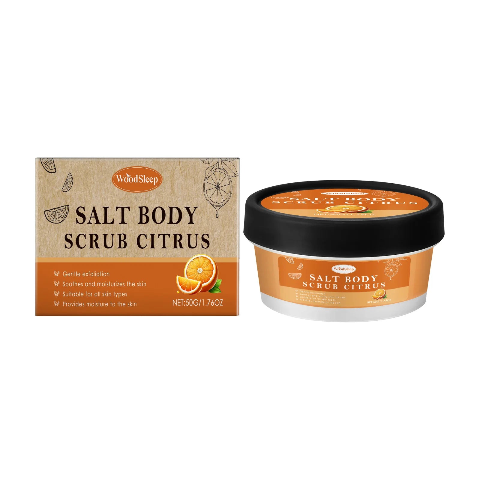 Antioxidant Skin-Elasticity-Enhancing Body Scrub Multiple Scents Gently Exfoliates Improves Rough Skin Firms and Nourishes Skin Oasis Select Citrus Flavor