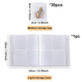 Jewelry storage album, transparent PVC storage book, earring, necklace, bracelet, ring storage bag, anti-oxidation jewelry bag Oasis Select 160-grid 30 medium-sized bags