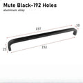 Black/Gold Solid Aluminum Alloy Kitchen Cabinet Handles Drawer Cupboard Wardrobe Door Straight Handle Furniture Hardware Oasis Select 302-192 Matte black