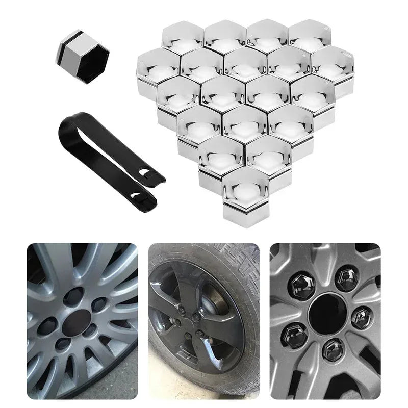 20/40/60/80pcs Car Wheel Nut Cap 17/19/21mm Protective Cap Rust Proof Wheel Hub Screw Cover Tire Nut Bolt External Decoration Oasis Select
