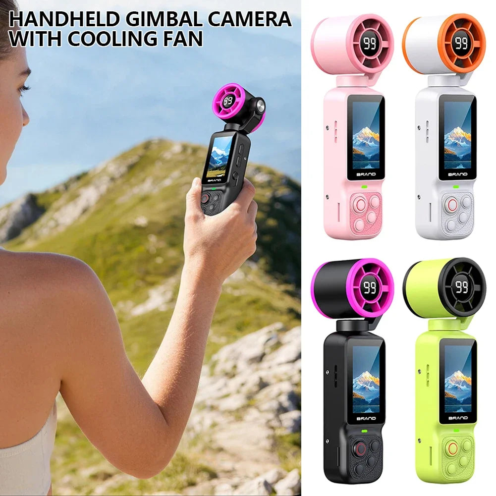 1080p Pocket Vlog Camera – 180° Rotatable Lens & Cooling Fan