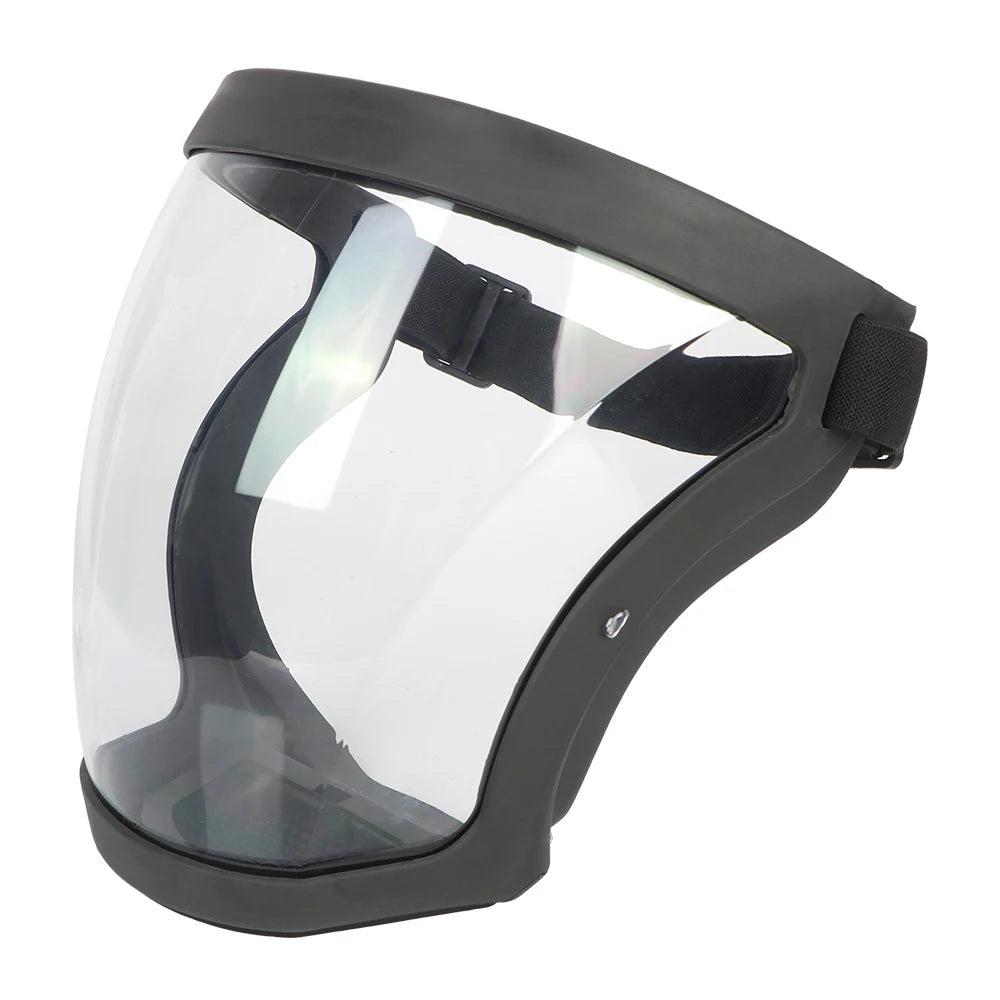 Full Face Shield Protection Face Cover Oil-splash Proof Mask With Filters Motorcycle Bicycle Cycling Dusting Mask Kitchen Tool Oasis Select black