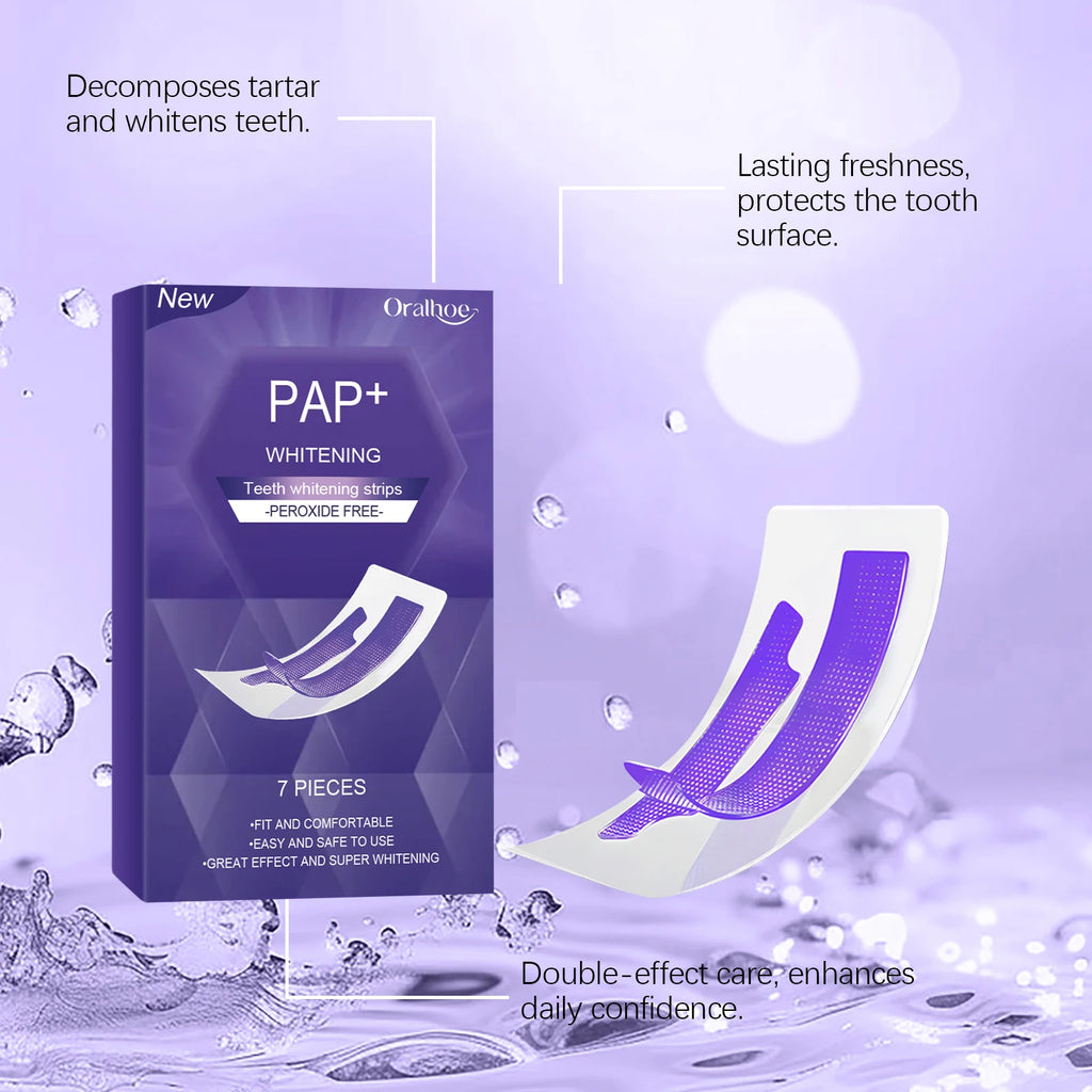 Purple Teeth Whitening Strips Bleaching Stains Remove Oral Whitening Supplies Tooth Stickers Remove Stains Care Stripes Oasis Select