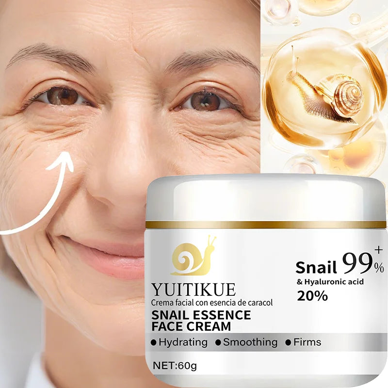 YUITIKUE 99% Snail Essence Face Cream 60g – Hyaluronic Acid