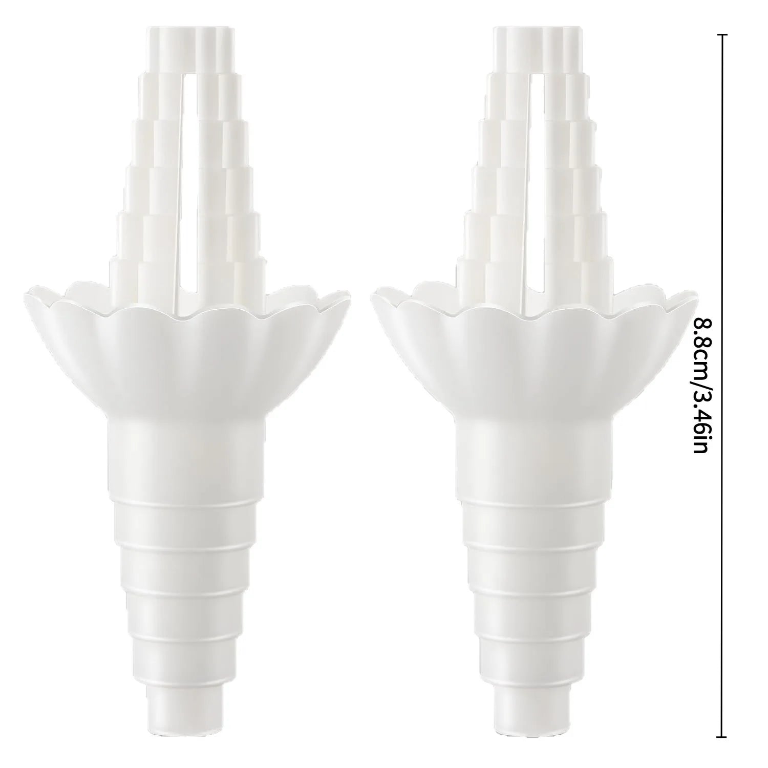 Universal Bottle Emptying Kit - Reusable Liquid Transfer Connector with No Waste Funnel Adapter Compatible with Soap Shampoo Oasis Select White 2pc
