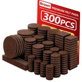 300PCS Value Pack Felt Chair Leg Pads Various Sizes Self Adhesive Furniture Protectors for Hardwood Floor Oasis Select Brown China Mainland 300 Pcs