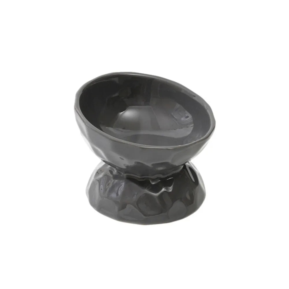 Ceramic Cat Bowl Slanted/Flat Mouth Multi-use Dog Food Feeding Basin Non-slip Anti Tipping Pet Drinking Feeder Kitten Puppy Oasis Select Style 3