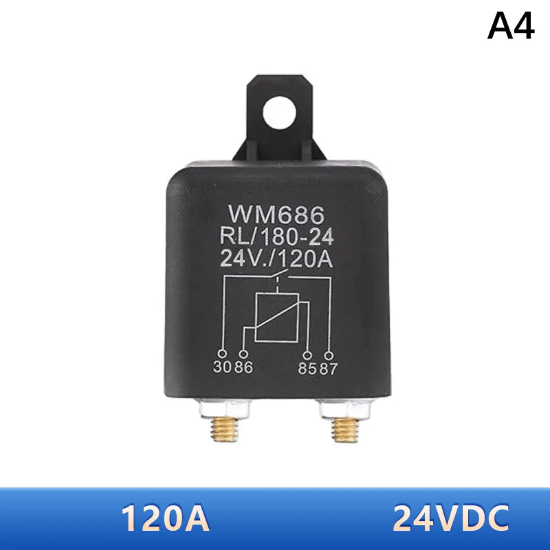 DC 12V 24V 100A 120A 200A WM686 Relay 4 Pin Normal Open Car Starter Relay For Battery ON/OFF Split Charge Relay Switch Oasis Select WM-120A24V