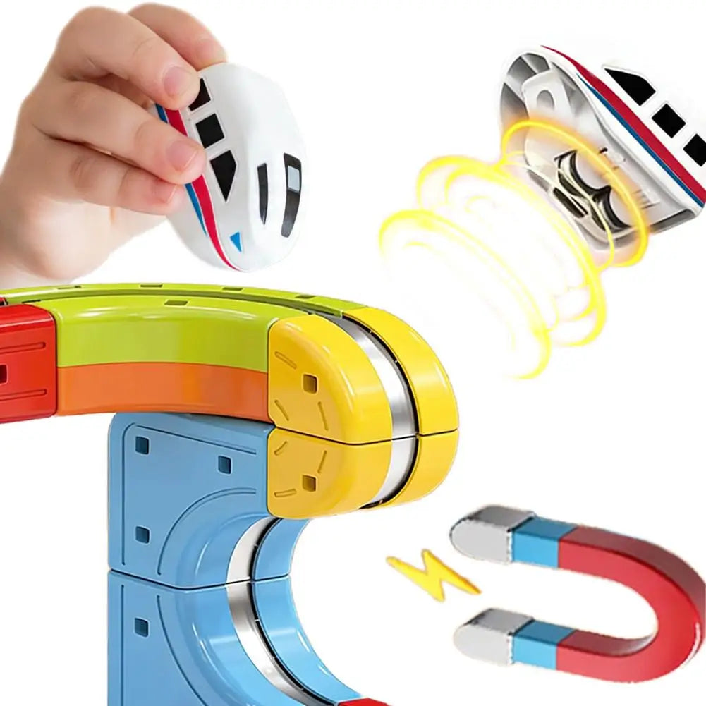 Electric Magnetic Train Car – Rechargeable Miniature Rail Toy for Kids