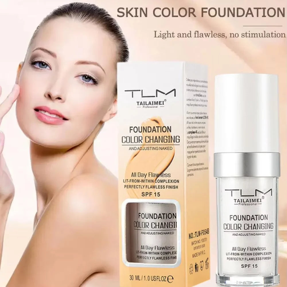 30ml Foundation Magic Color Changing Foundation Liquid Soft Matte Long Lasting Hydrating Makeup Base Maquiagem Korea Makeup Oasis Select