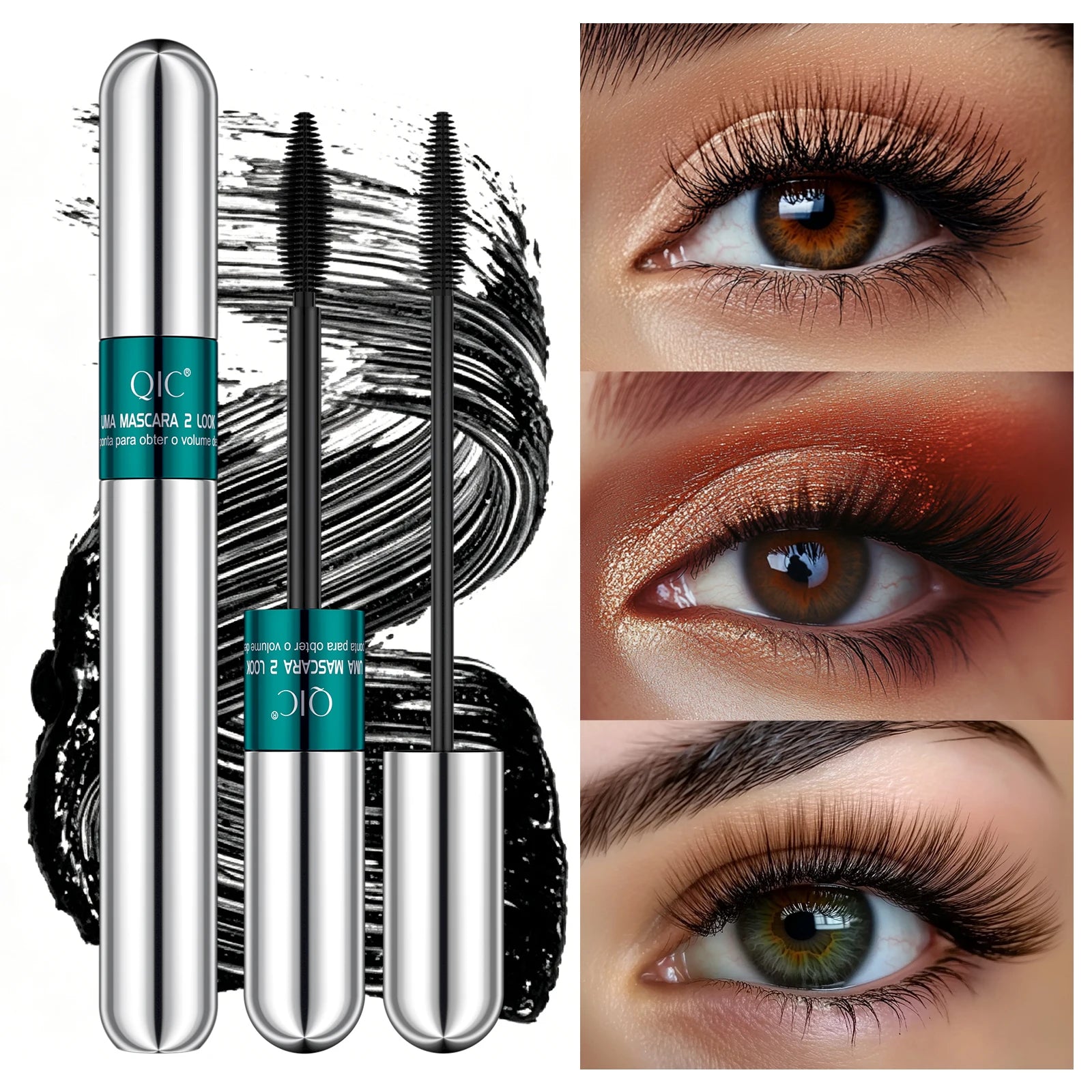 QIC 4D Waterproof Mascara – Lengthening, Thickening & Curling