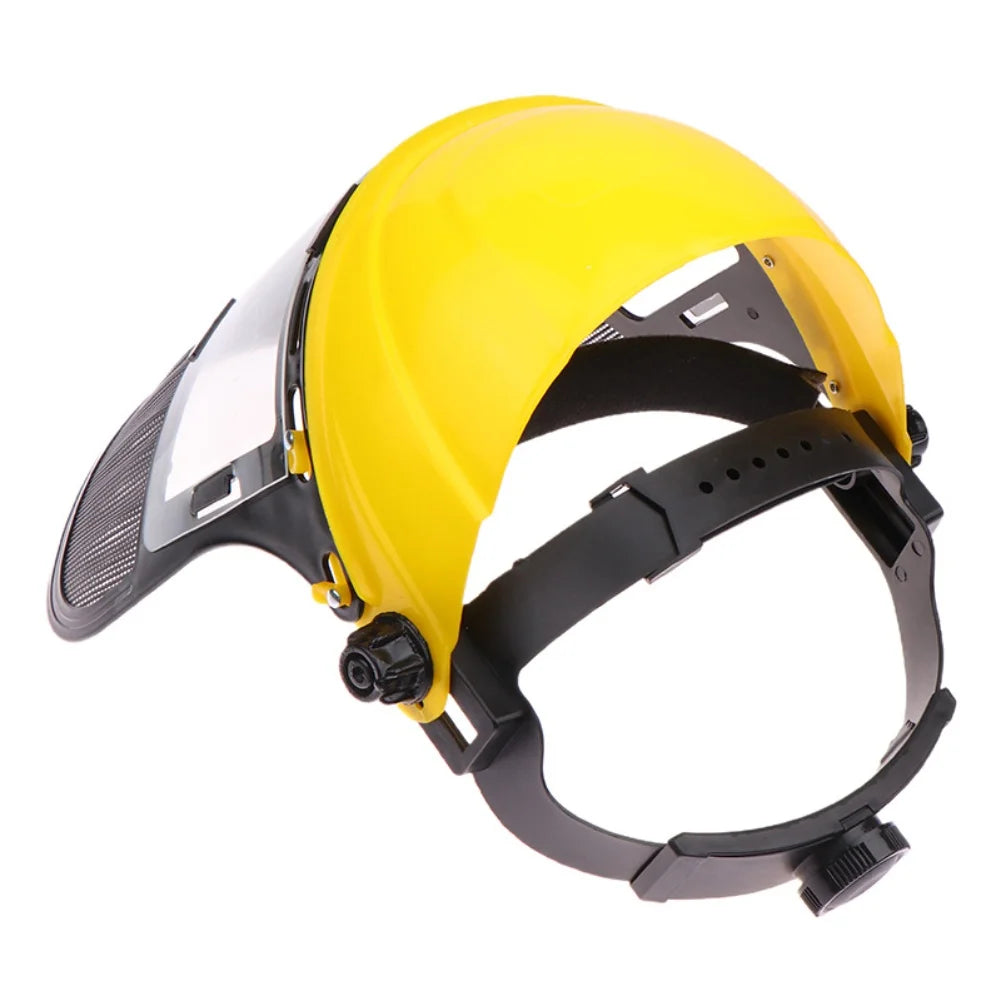 Head Mounted Lawn Mower Protective Mask Safety Helmet Hat With Full-Face Mesh Mask For Logging Brush Cutter Forestry Protection Oasis Select