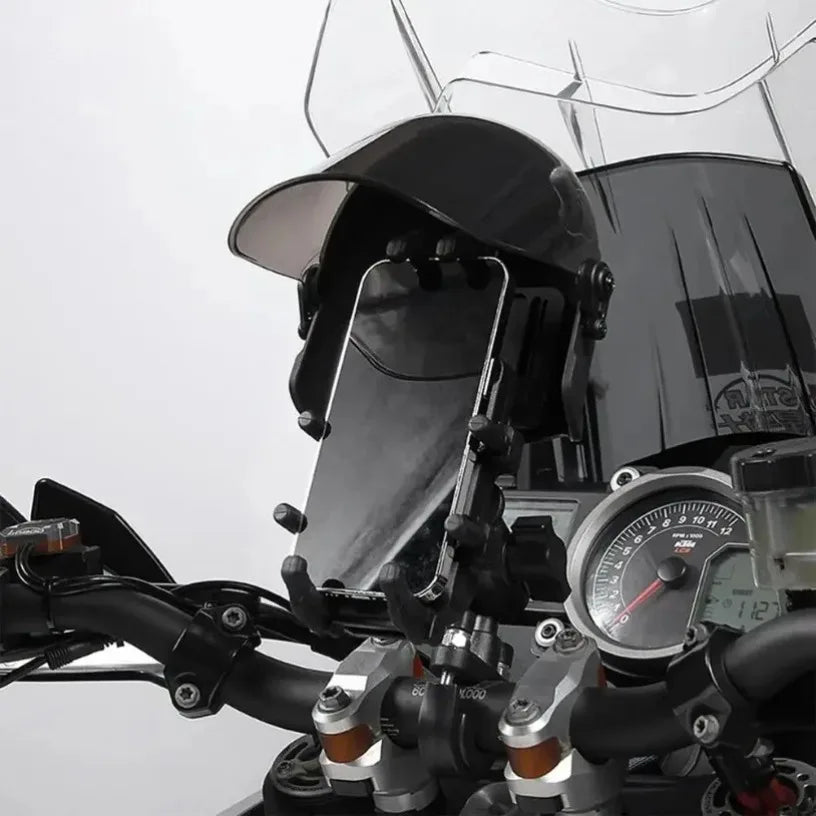 Mini Phone Holder Sun Shade Motorcycle Phone Mount Helmets Motorbike Waterproof Mobile Phone Helmets Rainproof Parasol Sunshade Oasis Select