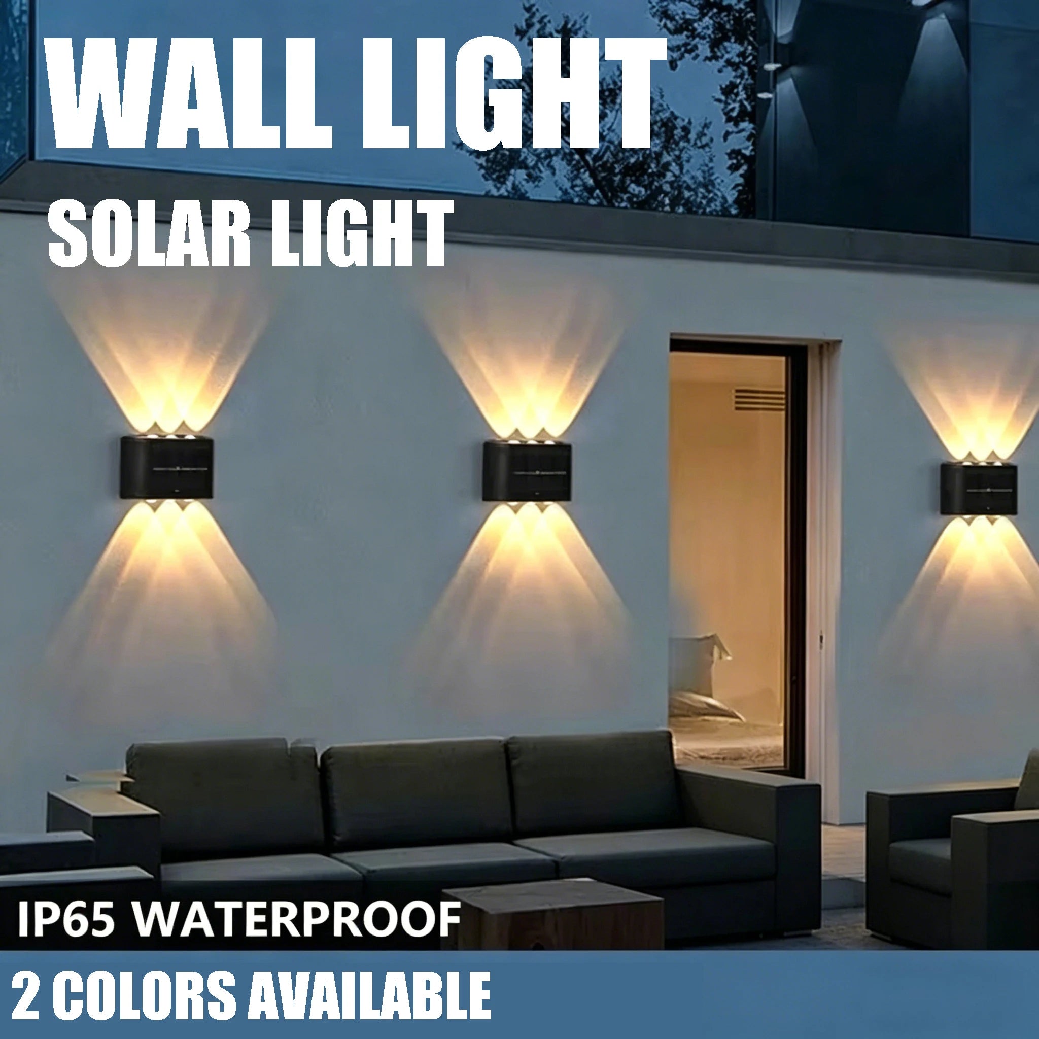 Super Bright COB Solar Wall Lamp Outdoor IP65 Waterproof Solar Powered Light Garden Garage Yard Decoration Outside Sunlights Oasis Select