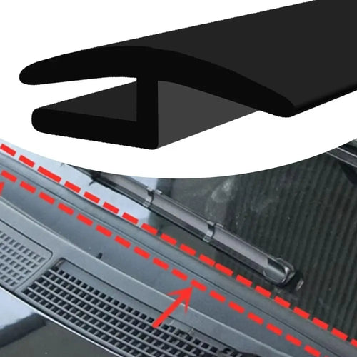 1.7M/5.6Ft Length Car Windshield Cowl Rubber Seal Strip H-Shape Profile Rubber Auto Front Rear Windshield Seal Black Oasis Select