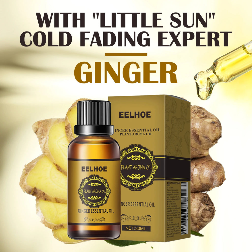 Ginger Essential Oil Slimming Body Massage Natural Fat Burning AntiCellulite Waist Arms Legs Care Promote Metabolism Firming Oil Oasis Select
