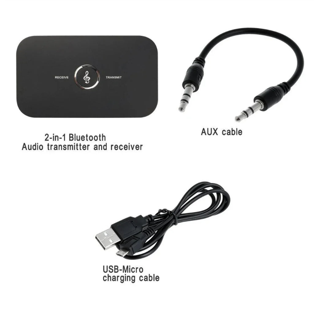 Bluetooth 5.0 Audio Receiver Transmitter 300Mah Battery 3.5mm AUX Jack Stereo Music Wireless Adapters For TV Car PC Headphone Oasis Select Without RCA cable