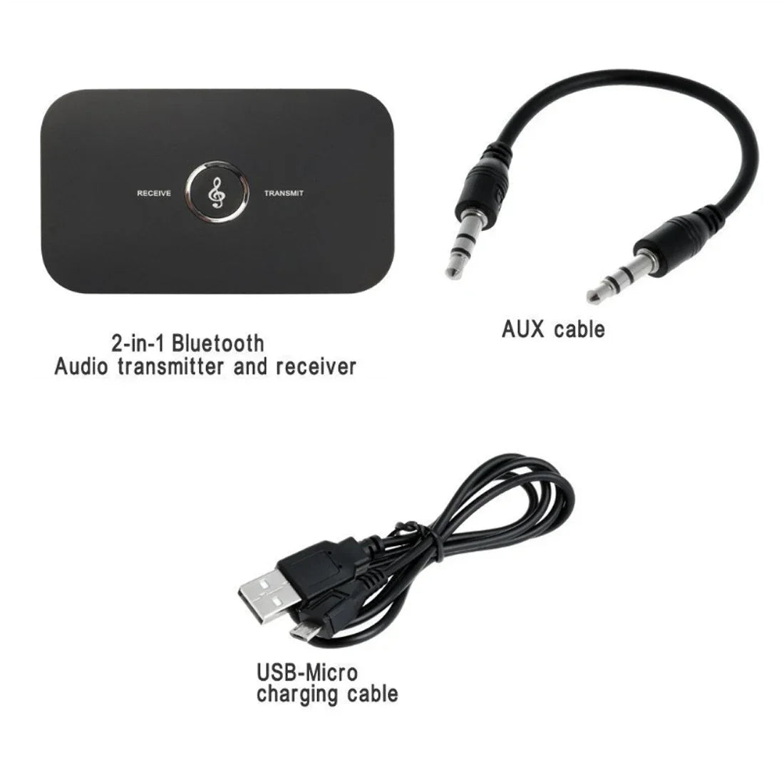 Bluetooth 5.0 Audio Receiver Transmitter 300Mah Battery 3.5mm AUX Jack Stereo Music Wireless Adapters For TV Car PC Headphone Oasis Select Without RCA cable