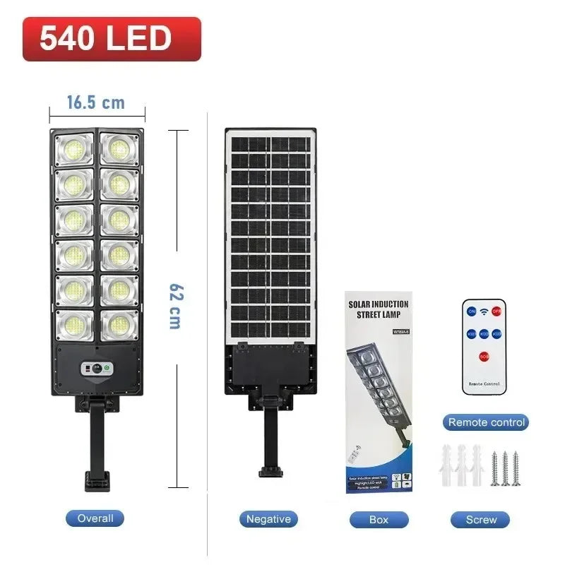 7700LM Solar Led Light Outdoor Most Powerful Outdor Solar Lamp 720 LED 3Mode Remote Control Waterproof Light Garden Street Lamp Oasis Select W789A-6