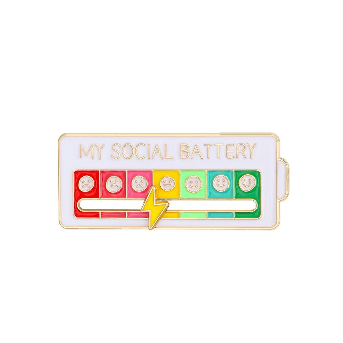 1 Pack Social Mood Brooch Funny Pins Creative Power Enamel Lapel A Week Emotional Pin for Backpacks Oasis Select F