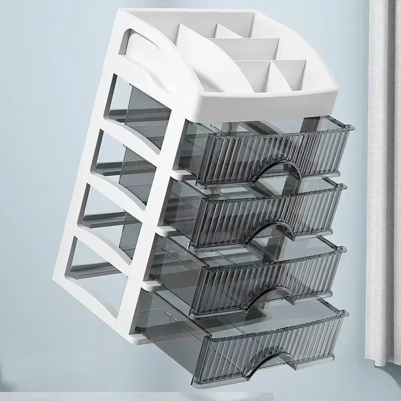 1pc Drawer Makeup Organizer Large Capacity Plastic Makeup Storage Box Lipstick Holder Large Capacity Office Supplies Storage Box Oasis Select