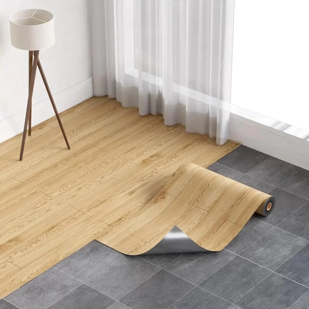 Wood Grain Self-Adhesive 40cm Wide Moisture-Proof And Stain-Resistant Background Wall Bedroom Kitchen And Floor Stickers. Oasis Select
