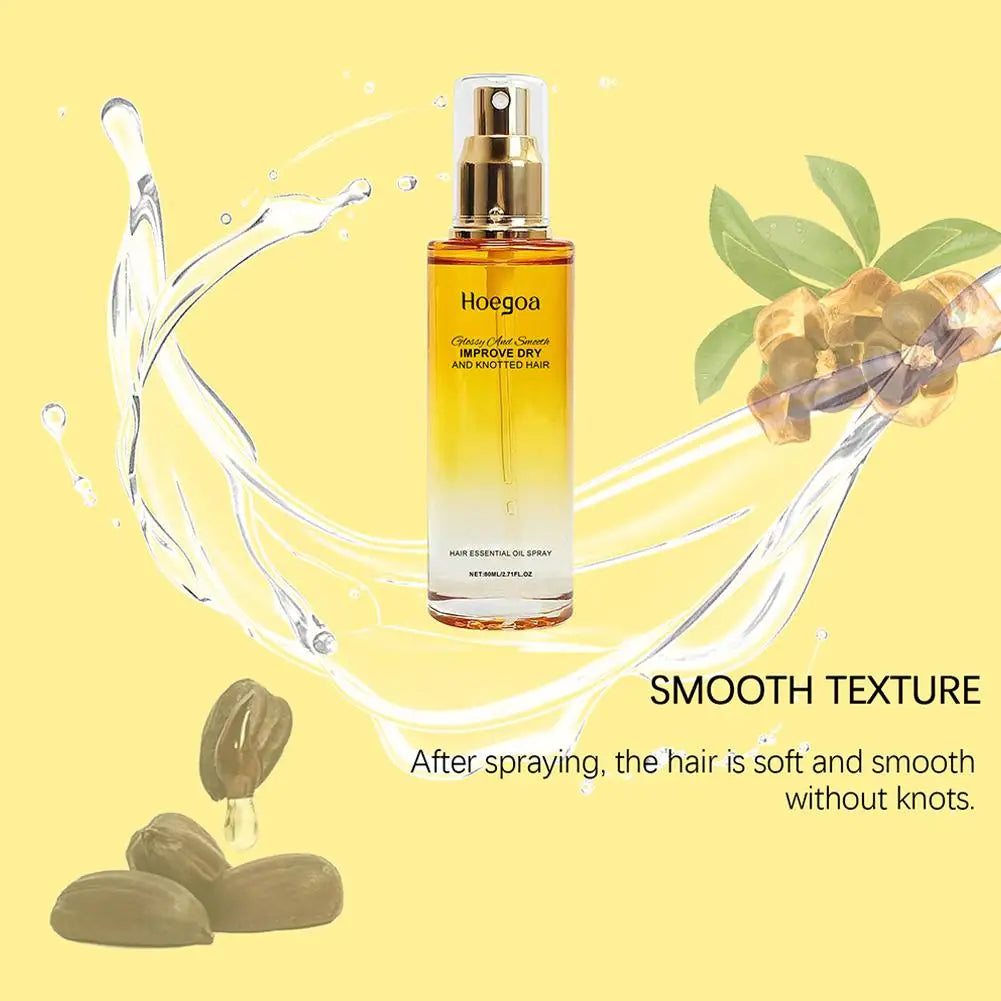 Hair Care Essential Oil Spray Improves Dry And Frizzy Hair, Smoothes Non-Greasy Lightweight Hair Soft Essential Oil Spray 1/2PCS Oasis Select