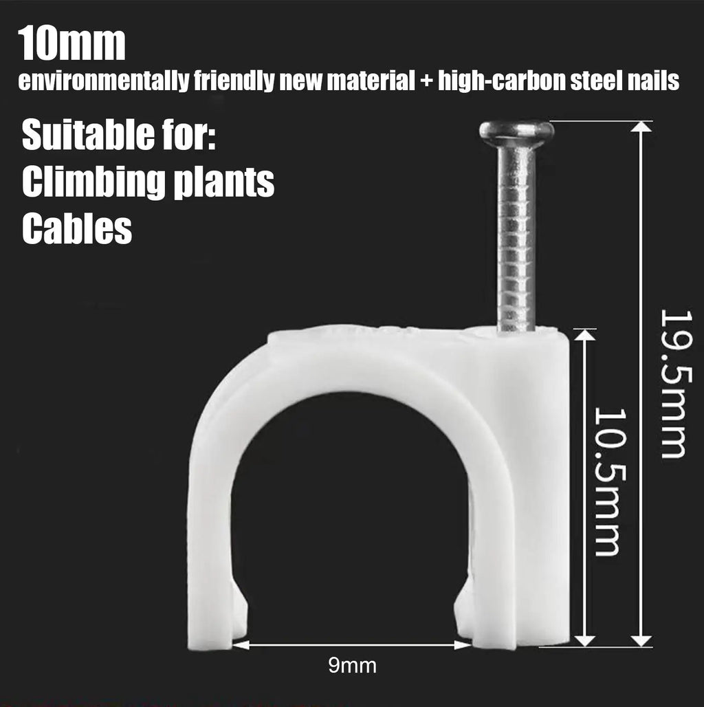 Plant Clips 100pcs Climbing Plants Outdoor Support for Indoor Outdoor Garden Brick Multifunctional Cable Wire Clips Fixing clip Oasis Select