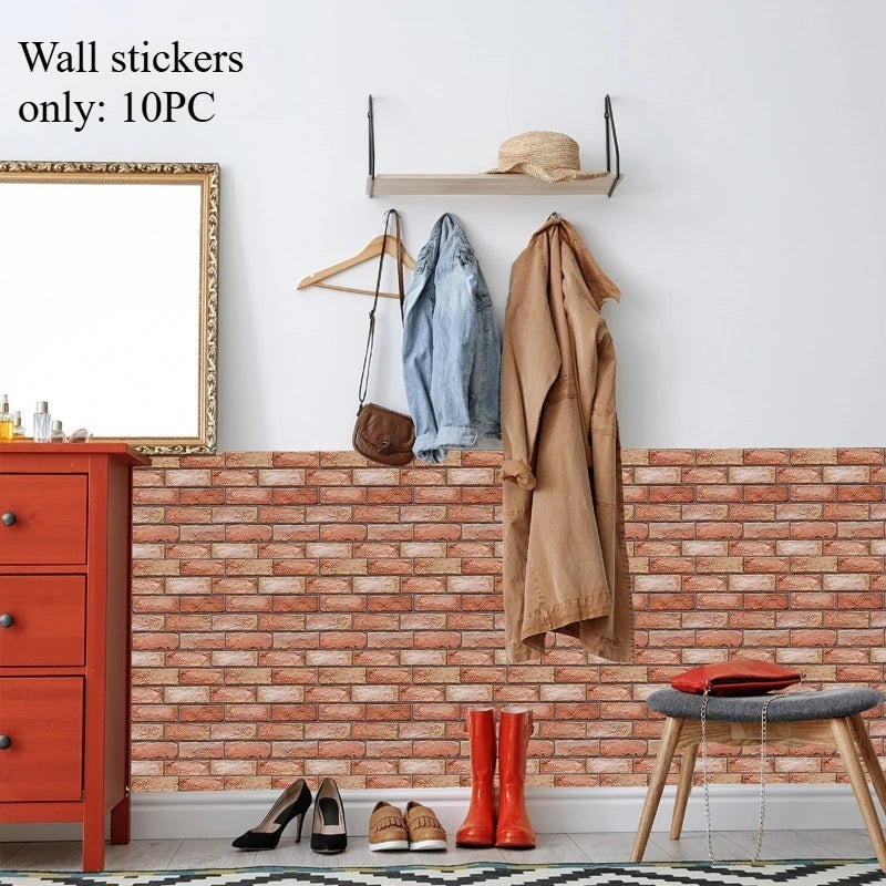 Self Adhesive Brick Pattern Waterproof and Moisture-proof Renovation of Three-dimensional Wall Stickers for Home Wall Decoration Oasis Select 540 30x30cm 10pcs