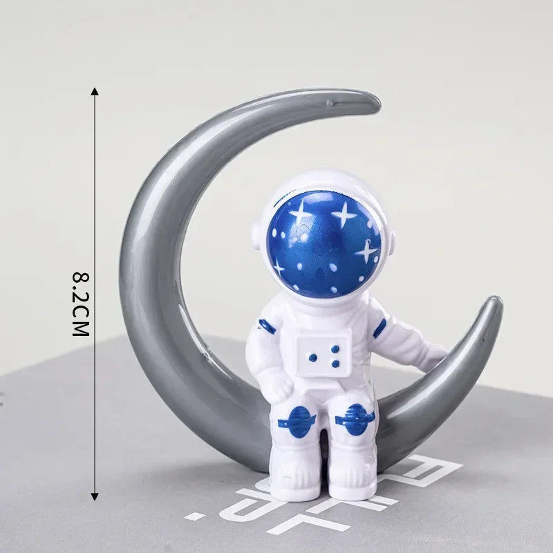Astronaut Cake Topper Outer Space Birthday Decoration Astronaut Cake Decoration Planet Moon Baby Shower Kids Party mariage doré Oasis Select 12