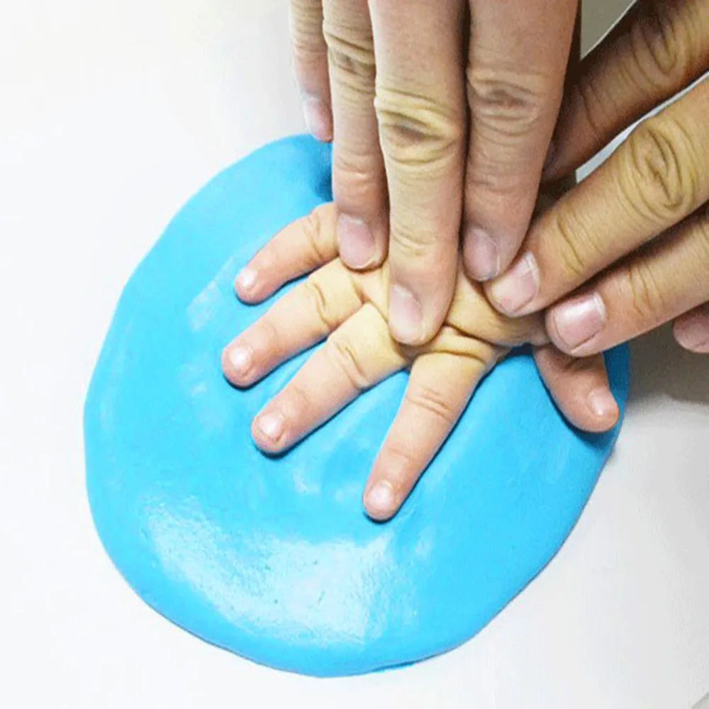 Baby Care Air Drying Soft Clay Baby Handprint Footprint Imprint Kit Casting Parent-child Hand Inkpad Fingerprint Oasis Select