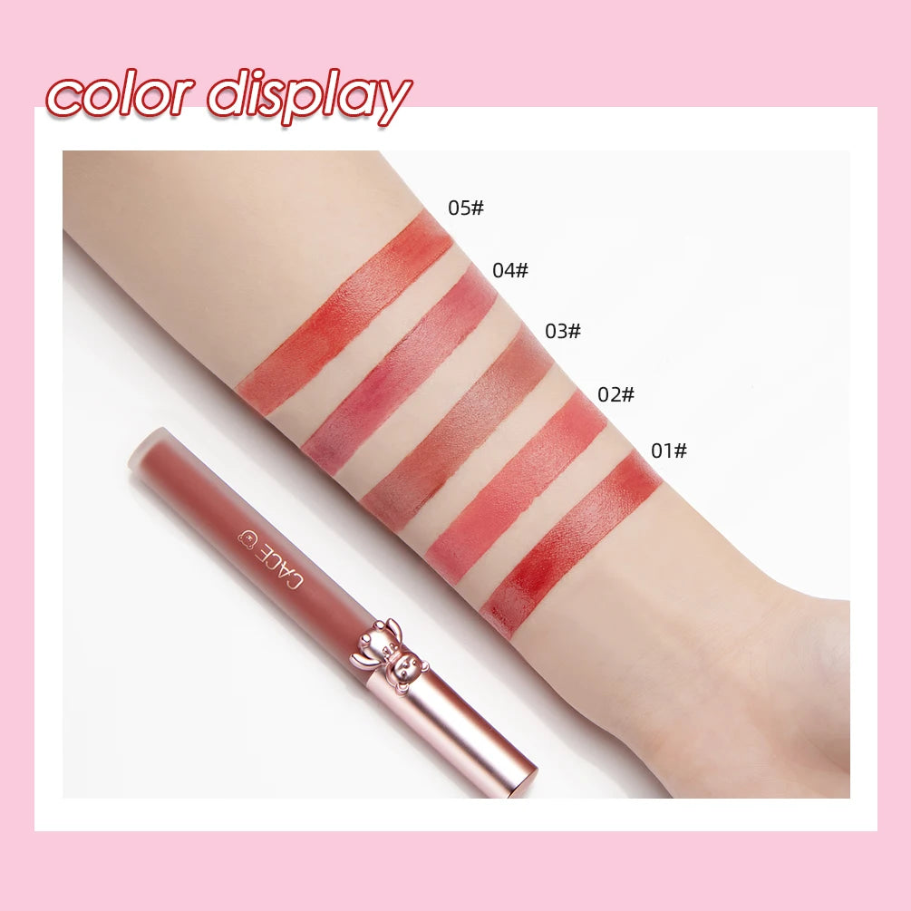 CACE Matte Velvet Lip Gloss Set – 5 Long-Lasting Shades