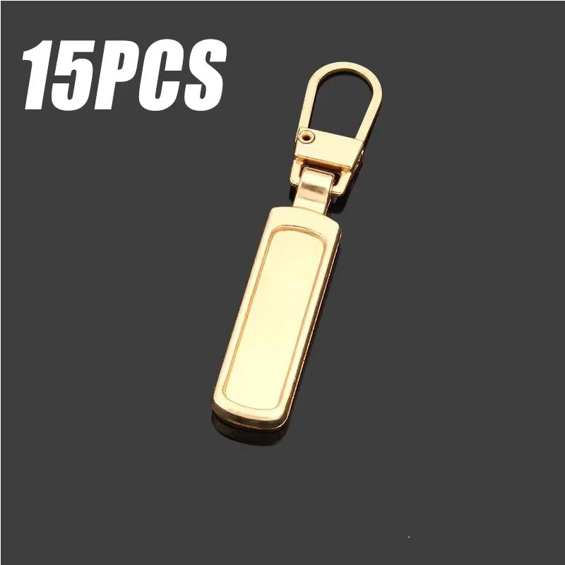 5/25pcs Detachable Metal Zipper Pullers for Zipper Sliders Head Zippers Repair Kits Zipper Pull Tab DIY Sewing Bags Down Jacket Oasis Select 15PCS Golden