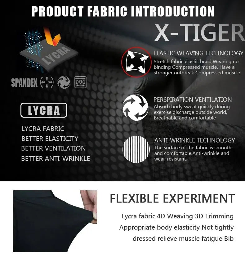 X-TIGER Cycling Shorts Men Gel Pad Bicycle Clothes MTB Road Bike Pants Anti-slip Leg Grips Bike Shorts Summer Outfit Clothes Oasis Select