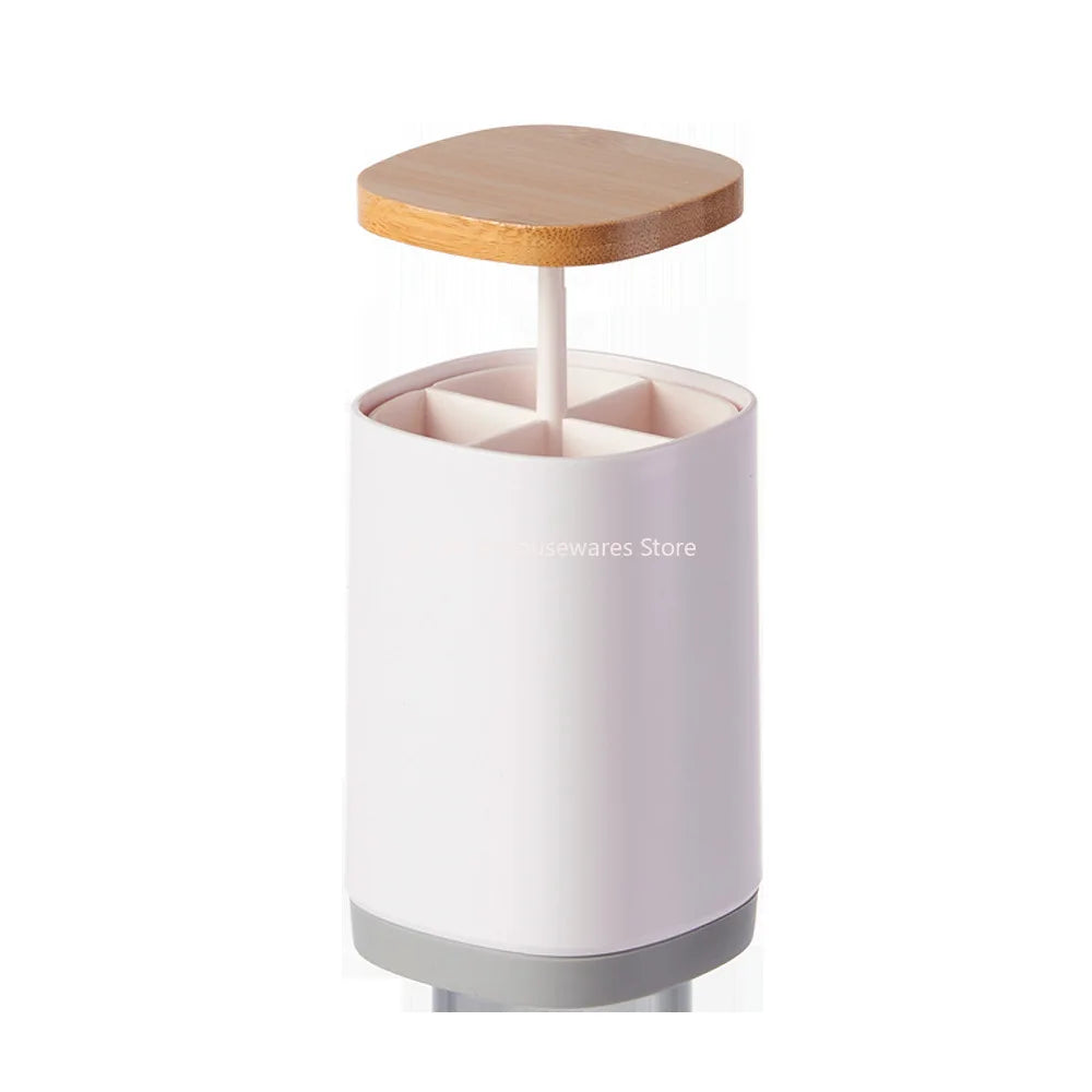 Household creative press-type toothpick box large-capacity grid toothpick tube simple personality toothpick storage tube Oasis Select