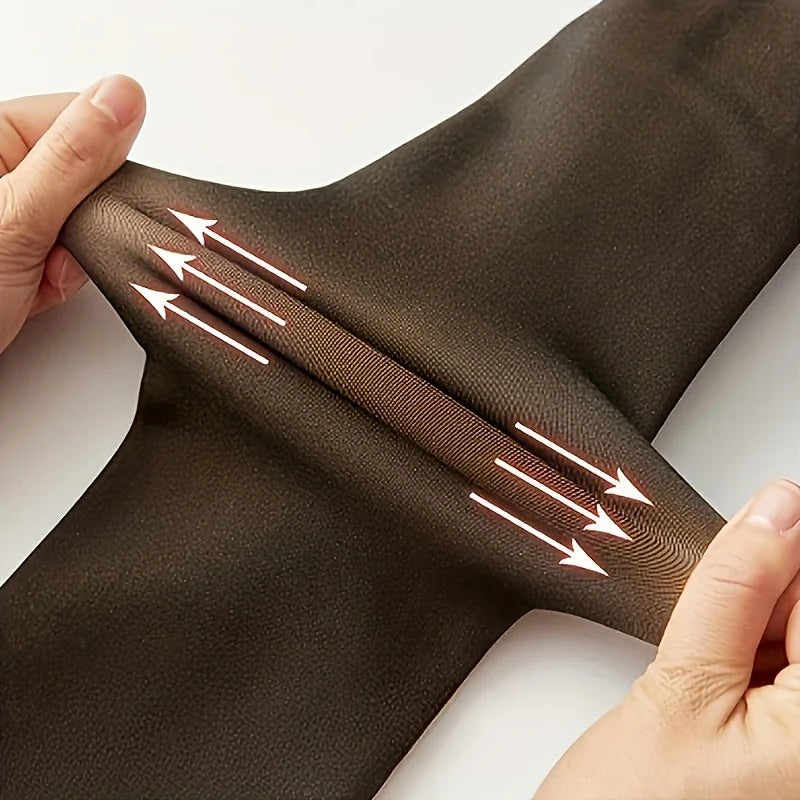 Insulated Tights Women's Fleece Lined Tights Ladies Fake Translucent Socks High Waist Thermal Leggings Stocking Insulated Pants Oasis Select
