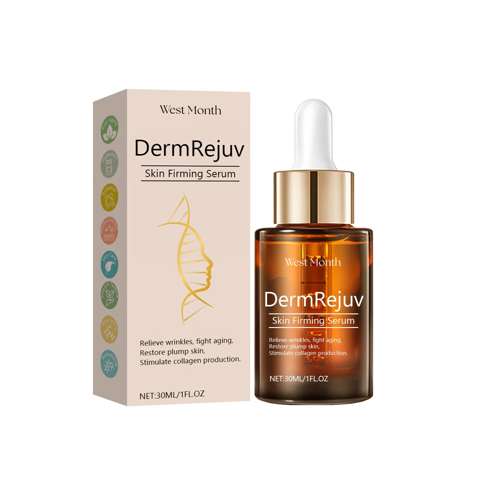 Skin Firming Essence Relieve Wri-nkles Anti Ag-ing Lighten Fine Lines Lifting Even Skin Tone Moisturizing Hydrating Facial Serum Oasis Select 30ml boxed