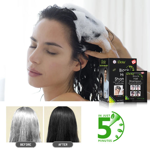 10-Pack Herbal Black Hair Color Shampoo – Natural Darkening Hair Color Shampoo Oasis Select