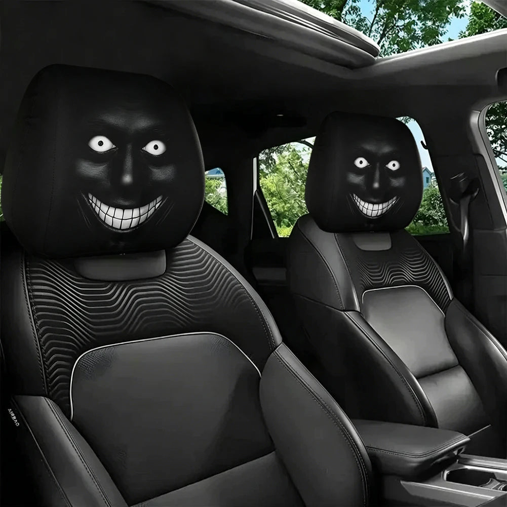 Funny 3D Printed Car Headrest Covers | Universal Elastic Fit