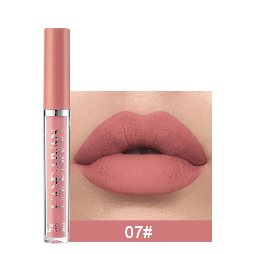 HANDAIYAN Matte Velvet Liquid Lipstick – 12 Shades, Waterproof