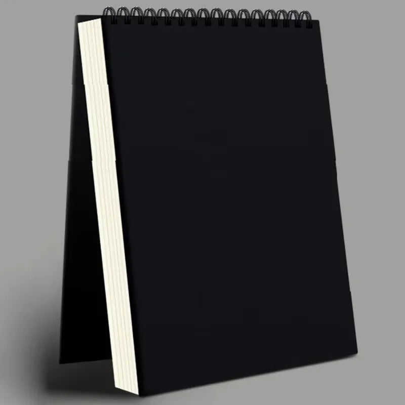1 Pack 60-Sheets Top Spiral-Bound Sketch Book Acid-Free Art Sketchpad for Artistic Drawing Painting And Writing Oasis Select black A4