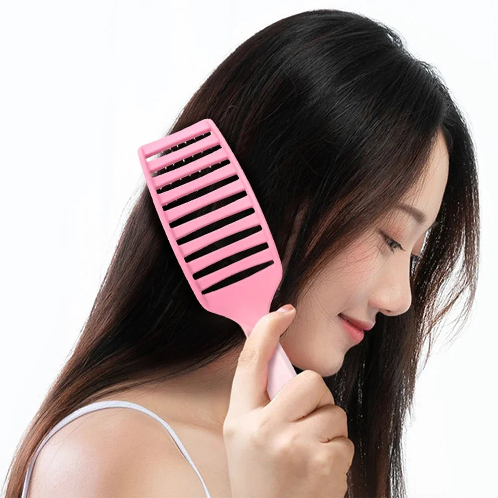 Hollow Out Hair Brush Scalp Massage Combs Hair Styling Detangler Fast Blow Drying Detangling Tool Wet Dry Curly Hair Oasis Select