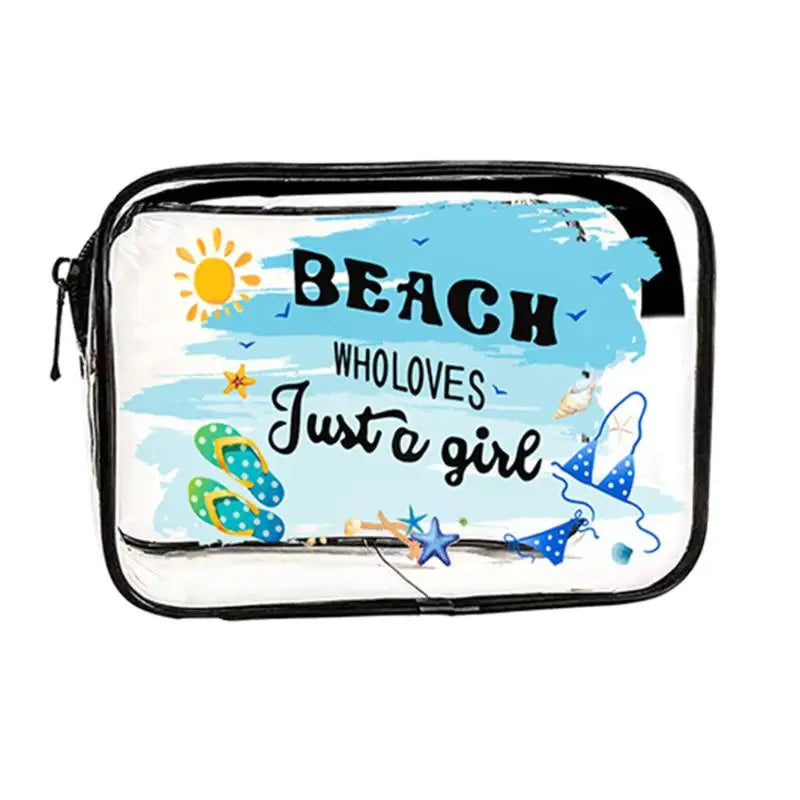 1Pcs Summer PVC Travel Toiletry Bag Transparent Makeup Bag Survival Kit Beach Cruise Swimming Nurse Teacher Dance Cheer Gift Oasis Select KT3918