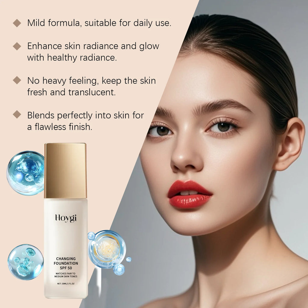 Hoygi SPF50 Liquid Concealer Foundation – Matte Oil Control Liquid Foundation Oasis Select