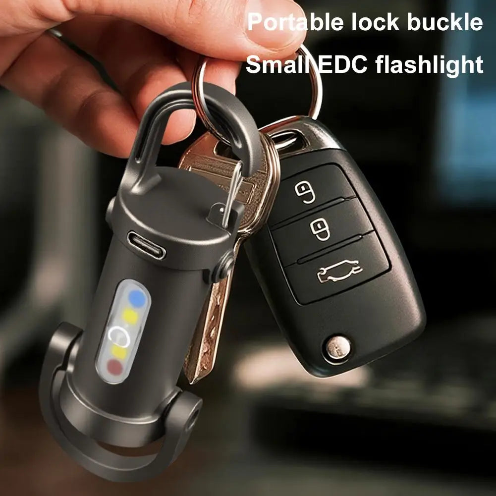 800LM USB-C Rechargeable Keychain Flashlight – IPX4 Mini EDC