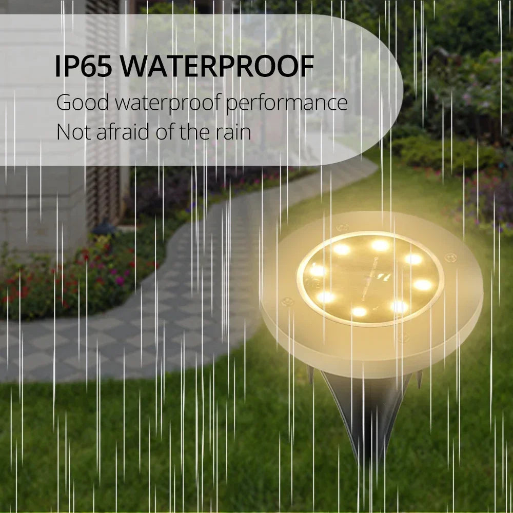 Outdoor Solar Ground Light Waterproof Garden In-ground Pathway Light Solar Landscape Light for Lawn Yard Deck Patio Walkway Oasis Select