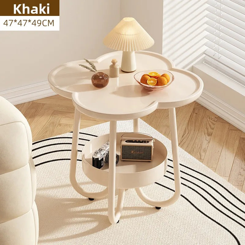 Multi-functional Side few Double sofa side cabinet Table mobile shelf Small coffee table sturdy and durable Oasis Select Milk coffee-50 32 50